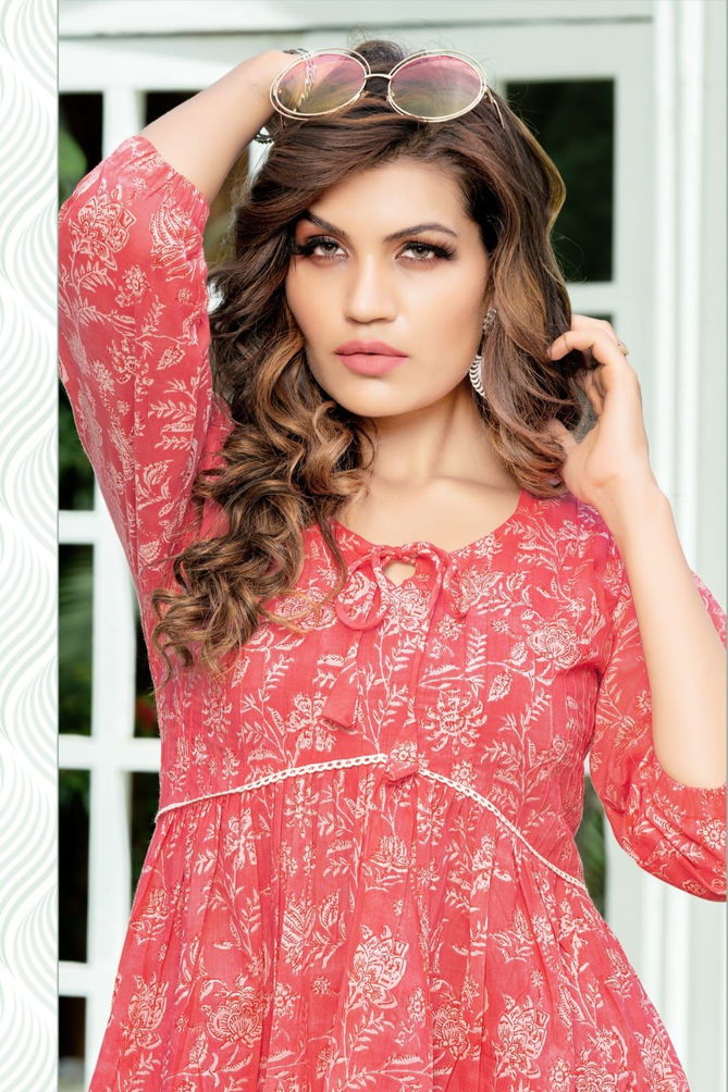 Kvisha By Hirwa 101-107 Cotton Kurtis Catalog